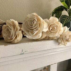 Cream Faux Floral Home Accent
